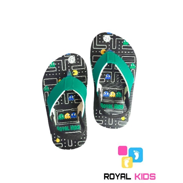 SANDAL BEBY PACMAN ROYAL KIDS (bisa custom nama)