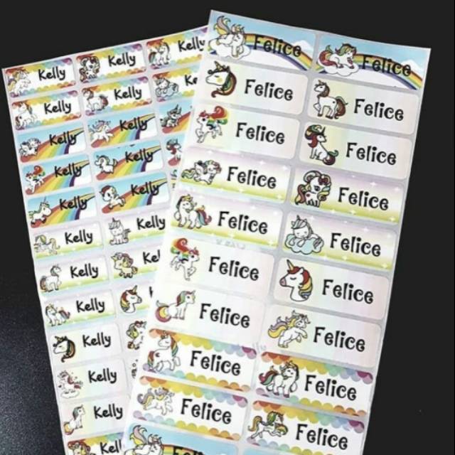 

Label nama Unicorn