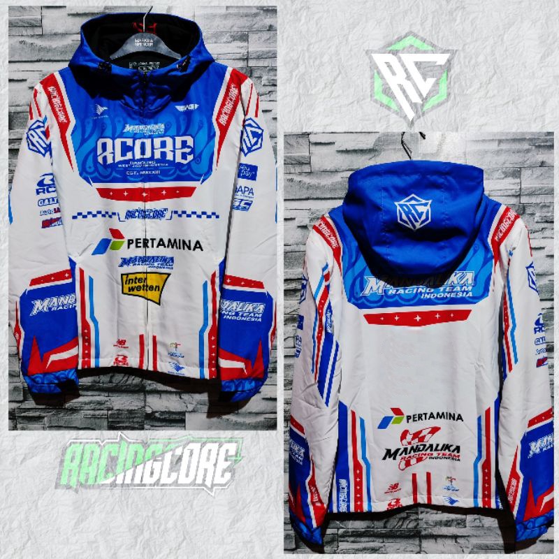 JAKET HOODIE OFFICIAL PERTAMINA MANDALIKA JAKET MOTO GP HOODIE TASLAN WP