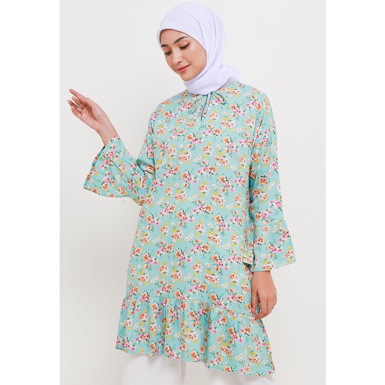 MFMW Suniari Tunik Hijau Motif Bunga