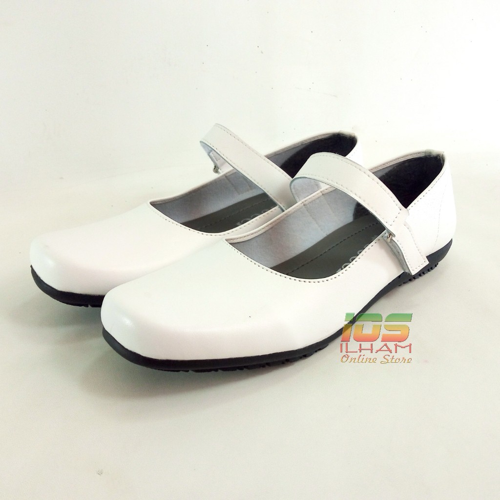 Guci PO2 Putih Sepatu Pantofel Paskibraka Perawat Size 36-41