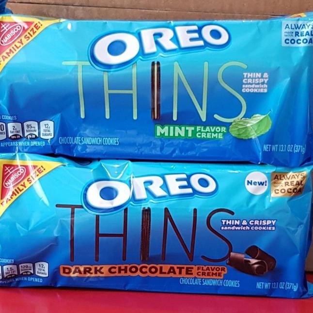 

TERBARU OREO THINS IMPORT OREO COOKIES KEMASAN BESAR ORIGINAL USA 17OZ / 482GR - DARK CHOCOLATE