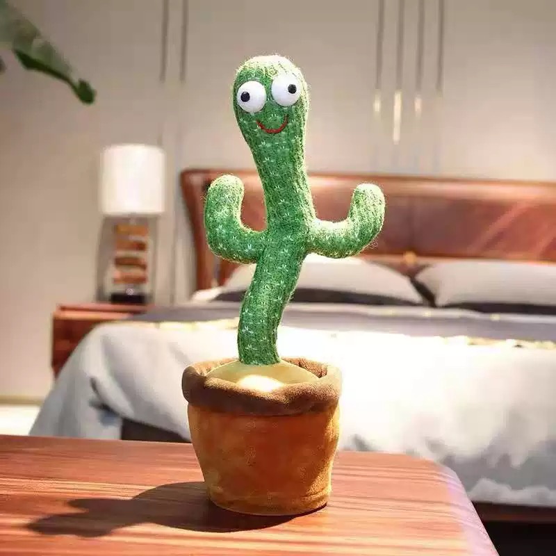 [HH] CACTUS TOY DANCE DANCING LED / BONEKA KAKTUS PINTAR JOGET GOYANG MENARI NGOMONG REKAM BICARA