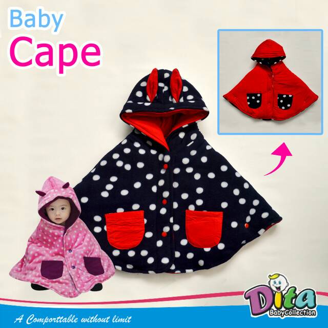 Baby cape jakcet bayi balita babycape jaket bayi selimut bayi jaket anak bolak balik