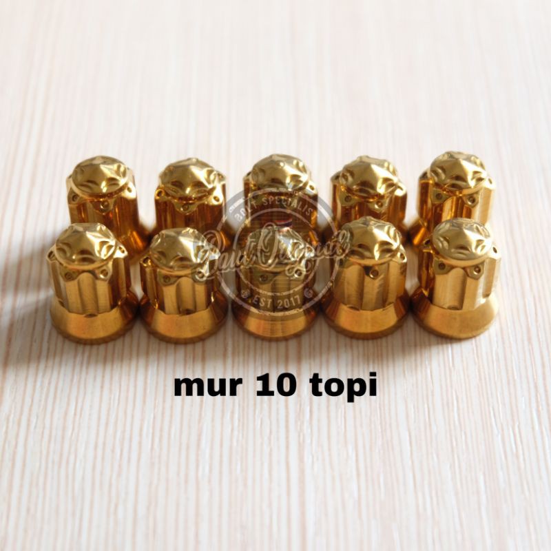 mur probolt new model gold head kop m6 drat 10 mio supra wave mur topi drat 10 belimbing