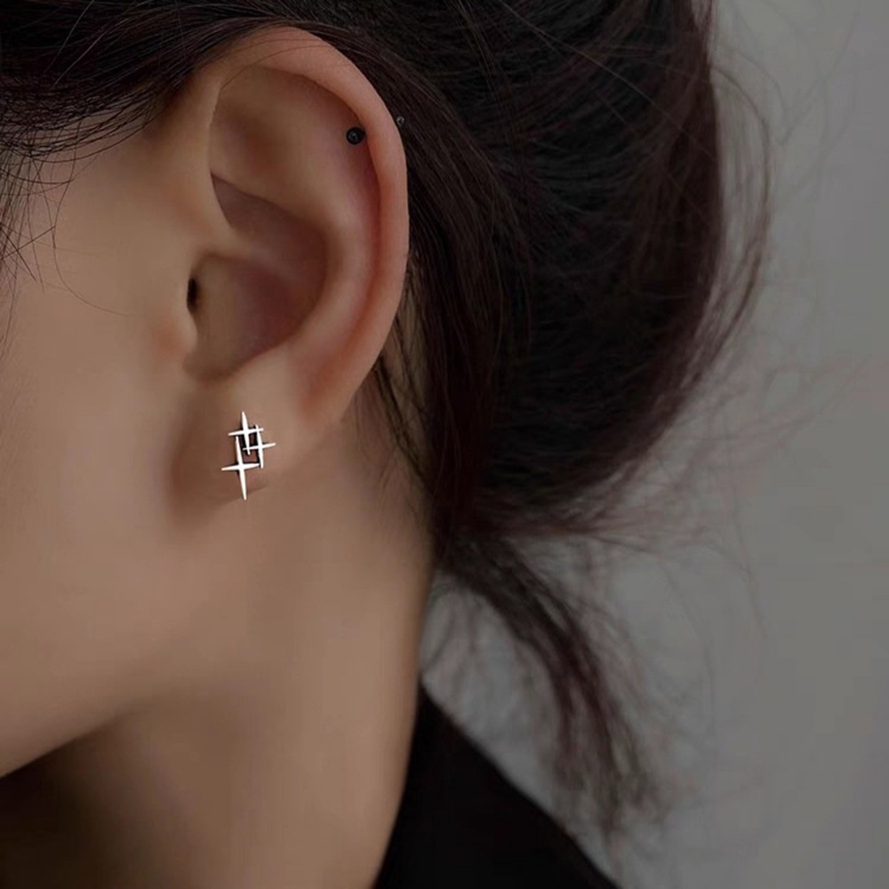 【COD Tangding】Anting Tusuk Gantung Desain Geometri Untuk Wanita