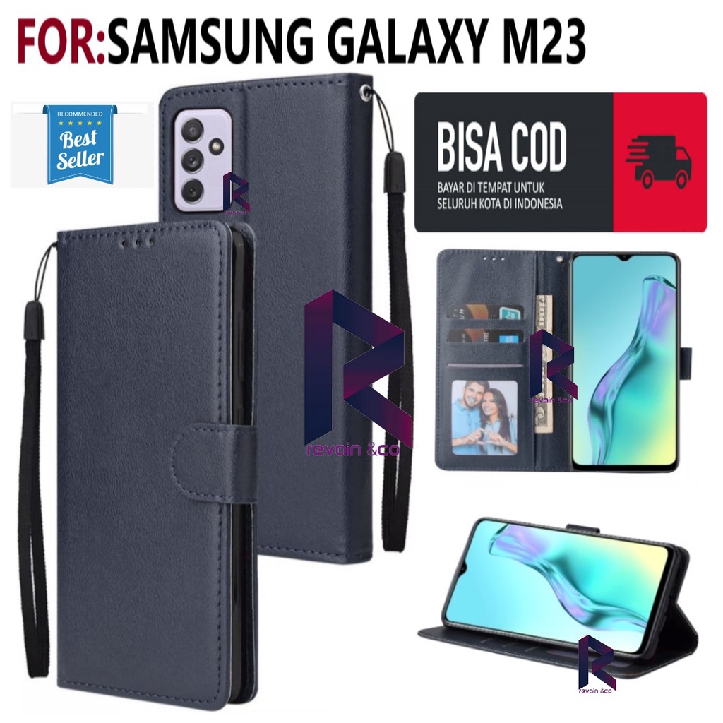 CASE SAMSUNG M23 FLIP WALLET LEATHER KULIT PREMIUM SARUNG BUKA TUTUP FLIP CASE SAMSUNG M23