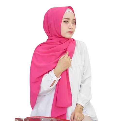 HIJAB PASHMINA DIAMOND CREPE / SABYAN JAHIT TEPI PASMINA JILBAB KERUDUNG POLOS MUSLIM-AFIFAH_ID_STORE