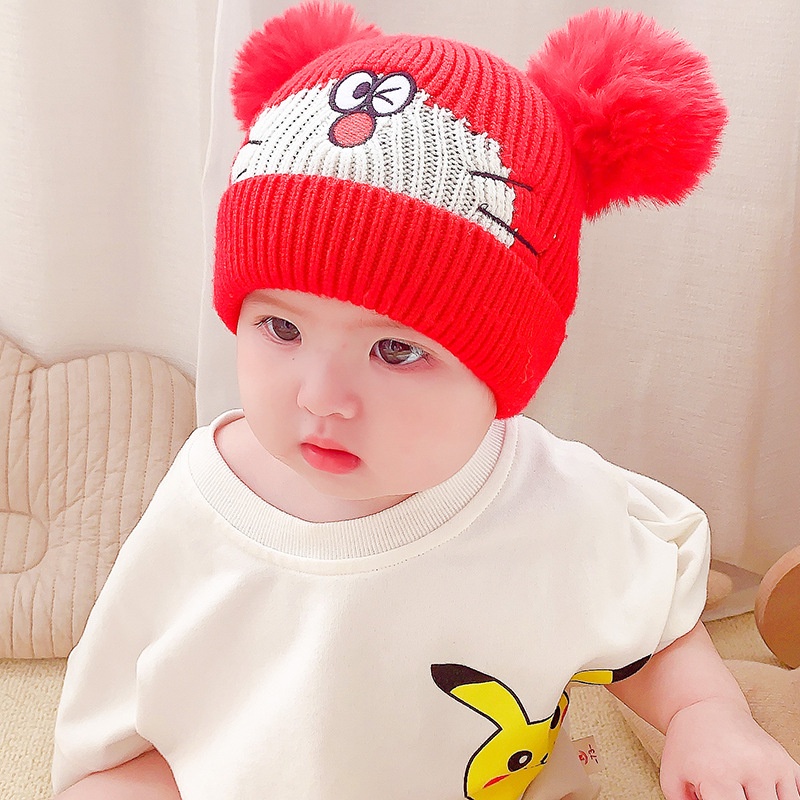 HappyOliver KUPLUK EMOON (P) Topi Anak Lucu Model kupluk Usia 0 Sampai 3 Tahun Kualitas Terbaik