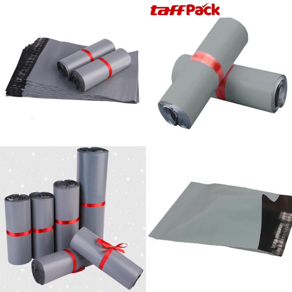 

TaffPACK Kantong Amplop Plastik Packing Polymailer Polybag Doff 60 Micron 28x42cm 100 PCS - Gray