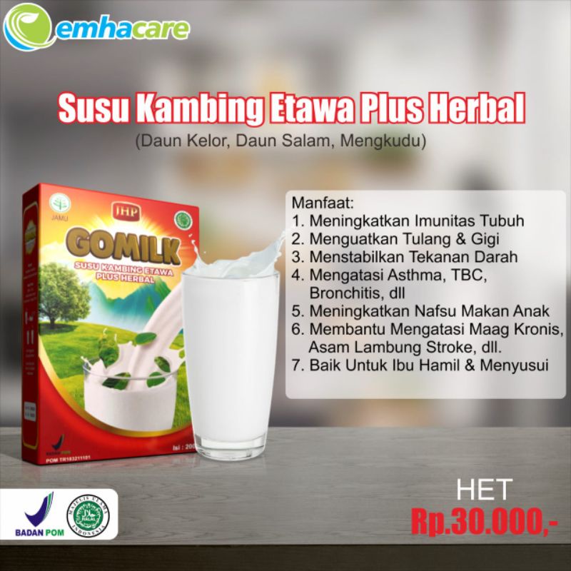 

susu kambing etawa plus herbal GOMILK