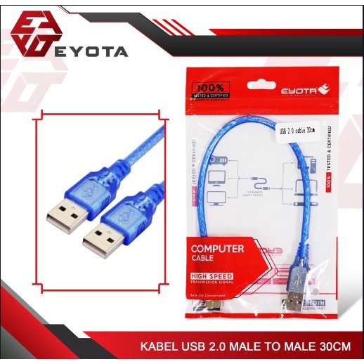 Cable usb A 2.0 eyota 0.3m AM-AM 480Mbps Sync data - Kabel usb2.0 male-male 30cm