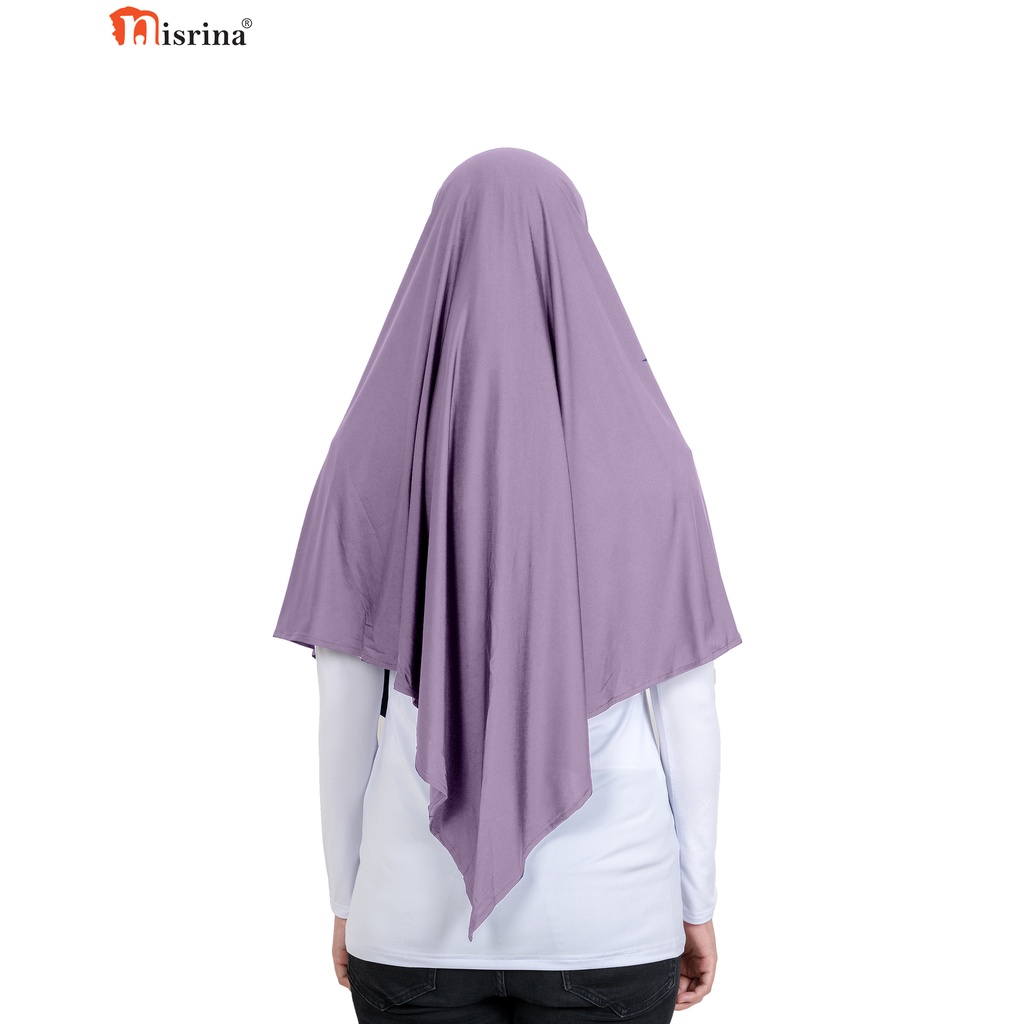 Nisrina Fashion Muslim Bergo Instan Polos Belah Tengah Paras M Lestari-Dusty Purple