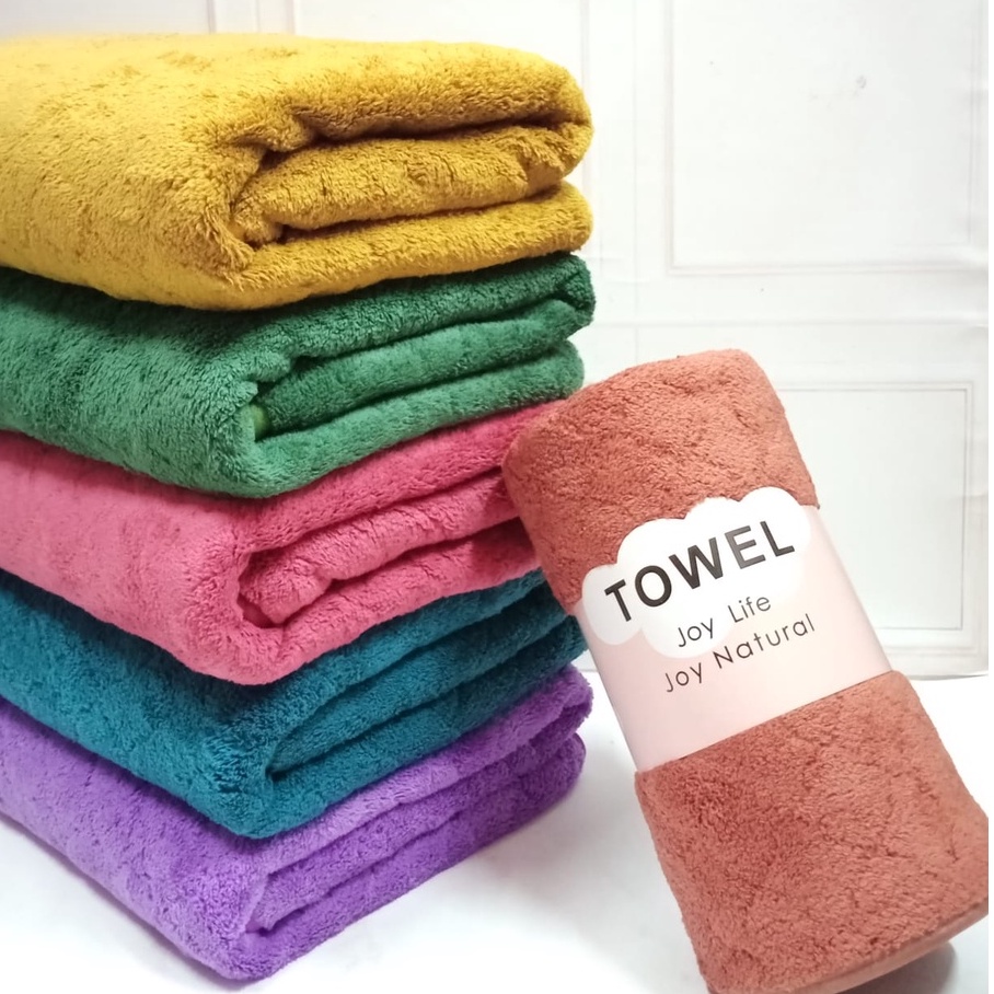 Handuk Mandi Dewasa/Handuk Microfiber Polos Warna Gelap 70x140cm
