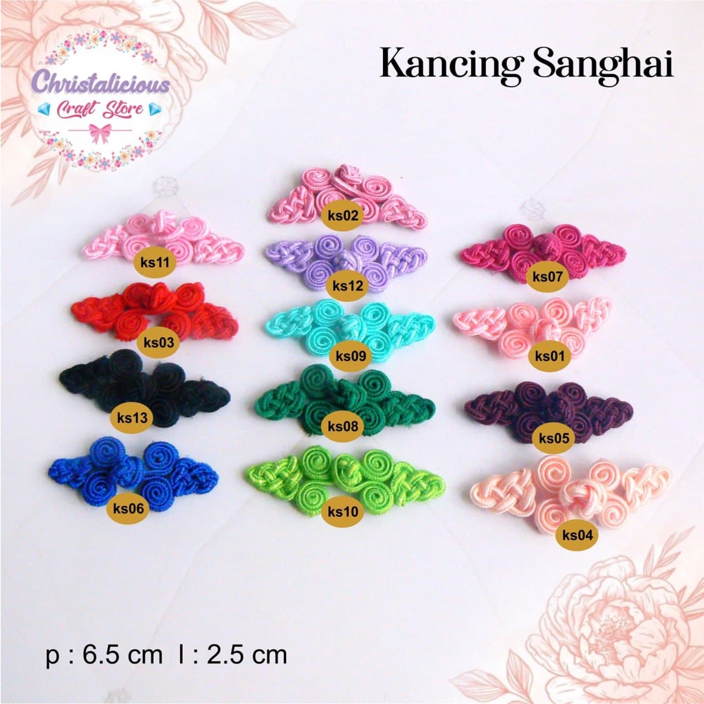 Kancing Shanghai cantik, kancing baju shanghai, kancing china, kancing jibao, kancing cheongsam