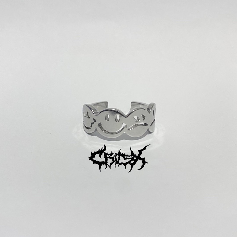 SMILEY SAD RING / HAPPY SAD RING / MOOD RING / COUPLE RING CINCIN COUPLE KOREAN STYLE RING CINCIN STYLE KOREA CINCIN AESTHETIC RING CINCIN TITANIUM CINCIN STAINLESS STEEL CINCIN PRIA CINCIN WANITA HIP HOP PUNK RETRO VINTAGE METAL RING