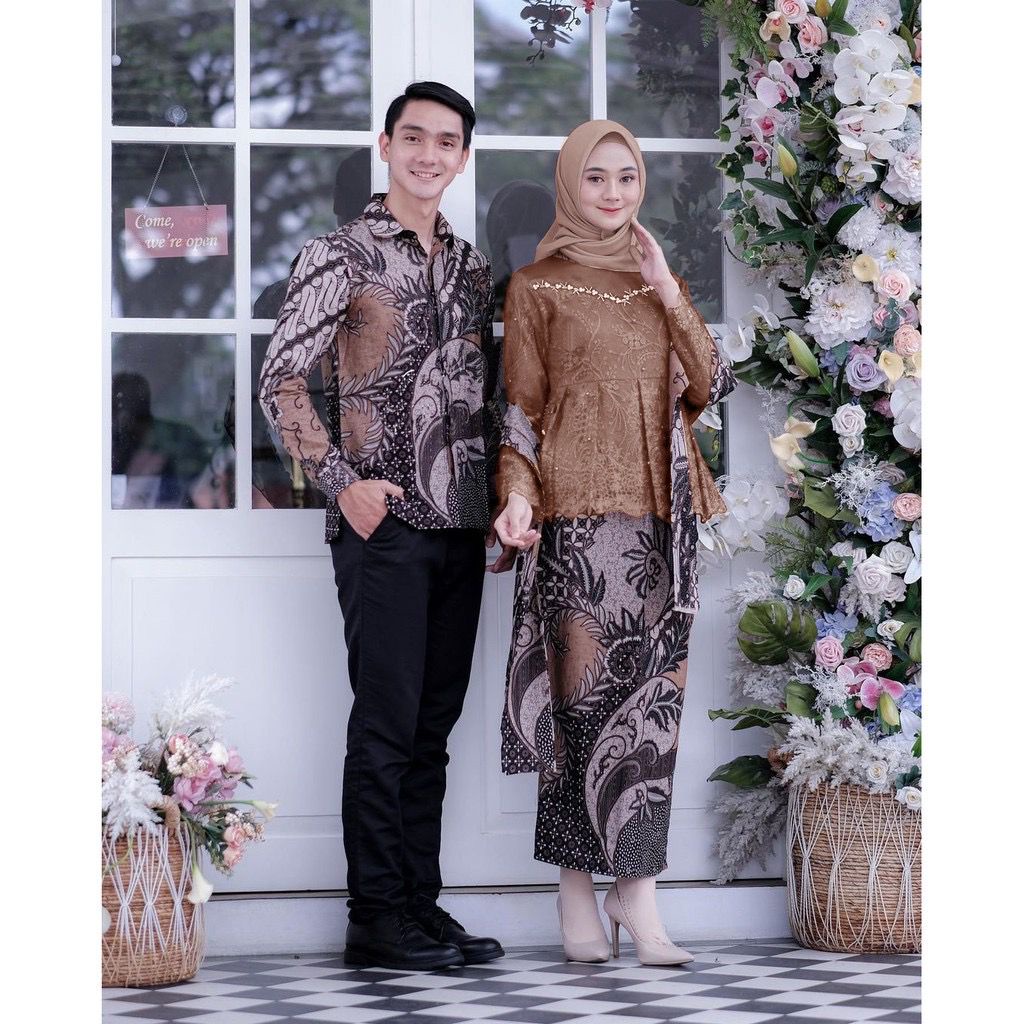 Asyifa Kebaya Couple Wisuda Modern Setelan Kebaya Brokat Batik Tunangan Lamaran Kondangan Terbaru Havis Collection