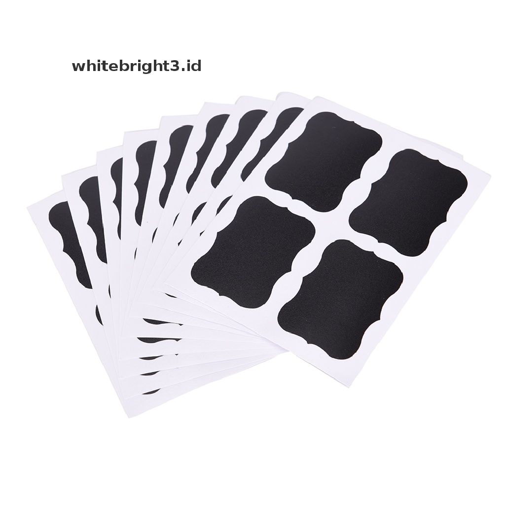 (whitebright3.id) Sepatu Sneakers Warna Putih Untuk Pria36pcs Stiker Label Desain Blackboard Untuk Dapur