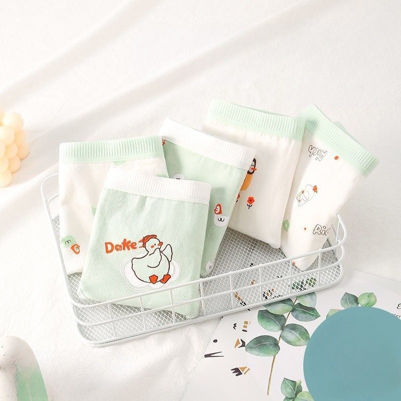 5Pcs/Box CD celana dalam dalem underwear wanita remaja perempuan cewek dewasa brief katun import mot