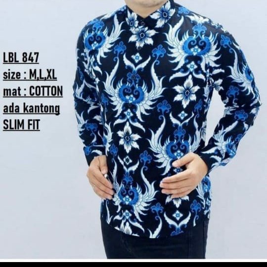 BAJU KEMEJA BATIK PRIA SLIMFIT LENGAN PANJANG MEWAH SLIM FIT PENDEK BAHAN KATUN JAKARTA