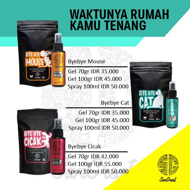 Kapur barus anti tikus curut organik alat Pengusir tikus gel 100 gr siap tebar non pestisida aman untuk keluarga Bye Bye Mouse rat repellent