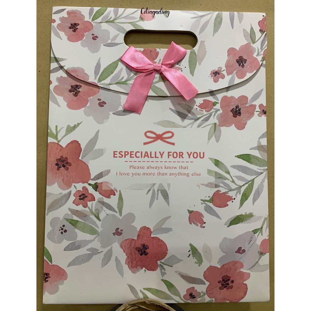 PAPER BAG PITA KANTONG M KERTAS MOTIF POLOS PARCEL BINGKISAN BUNGKUS KEMASAN GOODIE BAG ULANG TAHUN-5