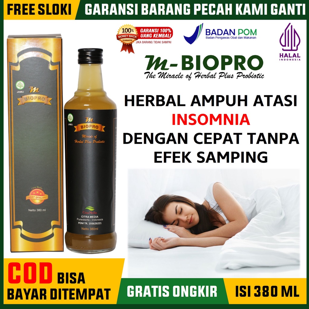 MBIOPRO Obat Sulit Tidur Insomnia, Obat Susah Tidur, Meringankan Gangguan Tidur Cair Wanita Herbal A