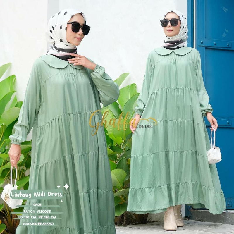 Gamis Cringkle Super Premium Resleting Belakang