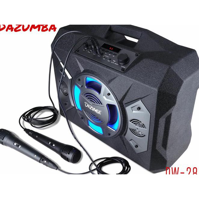 V5YO SPEAKER KARAOKE PORTABLE COLOKAN 2 MIC EKSTRA BASS DAZUMBA DW286 - MIC ONE 8Z23
