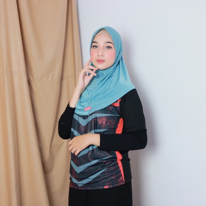 Hijab Sport/Hijab Instan jersey | Kerudung Khimar Instan Hijab Sporty pet bahan Jersey Olahraga Volly Basket Futsal By Shamira / jilbab sport / hijab sport / bergo sport / bergo menutup dada / jilbab menutup dada / hijab menutup dada sport-Wardah