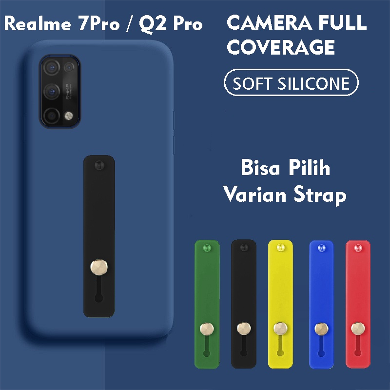 Softcase Silikon Baby Skin 3D Camera For Realme 7 Pro Free Strap Holder