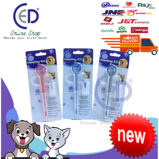 PELONTAR OBAT UNTUK KUCING &amp; ANJING (FEEDING KIT)