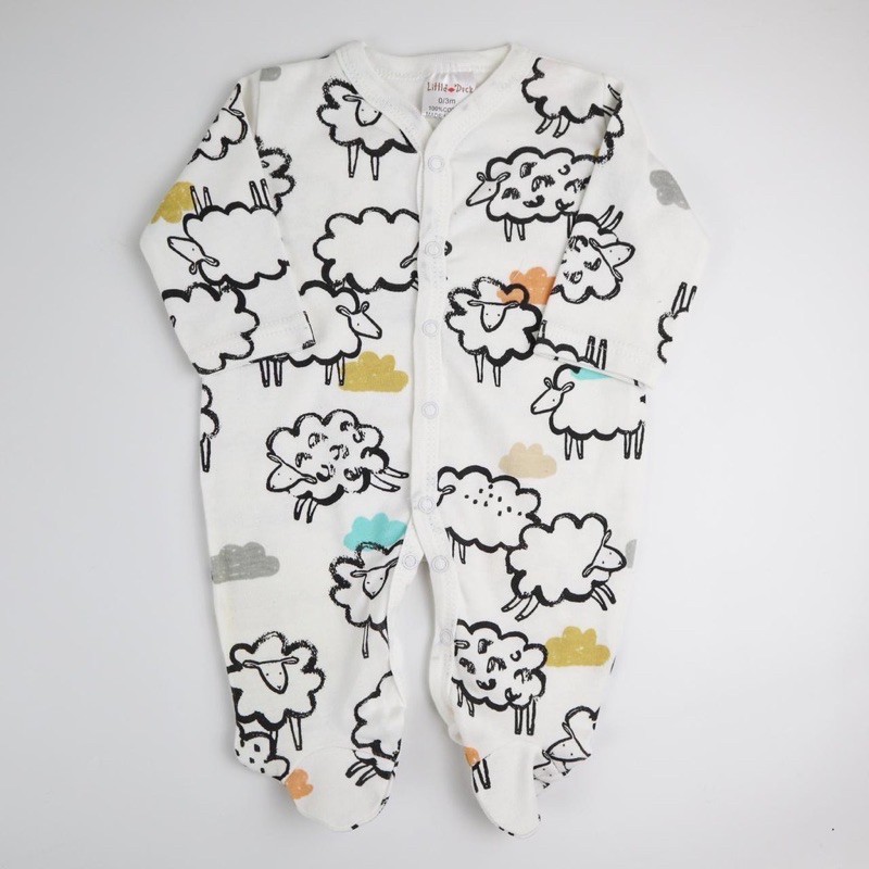 BABY K2 - BABY SLEEPSUIT MOTIF DOMBA MEREK LITTLE DUCK 1 PACK ISI 3 PCS KODE 00023