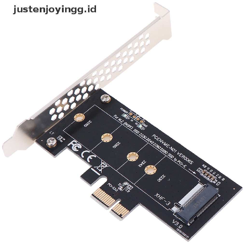 // justenjoyingg.id // PCIE to M2 Adapter PCI Express 3.0 x1 to NVME SSD Adapter Support 2230 2242 2260 ~