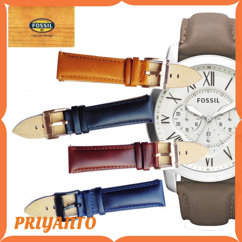 Strap Tali Jam Tangan Kulit Leathers 22mm Genuine