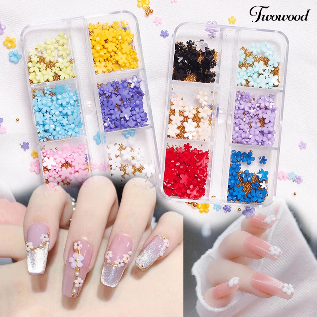 Ornamen Bunga 3D Untuk Dekorasi Nail Art Charms