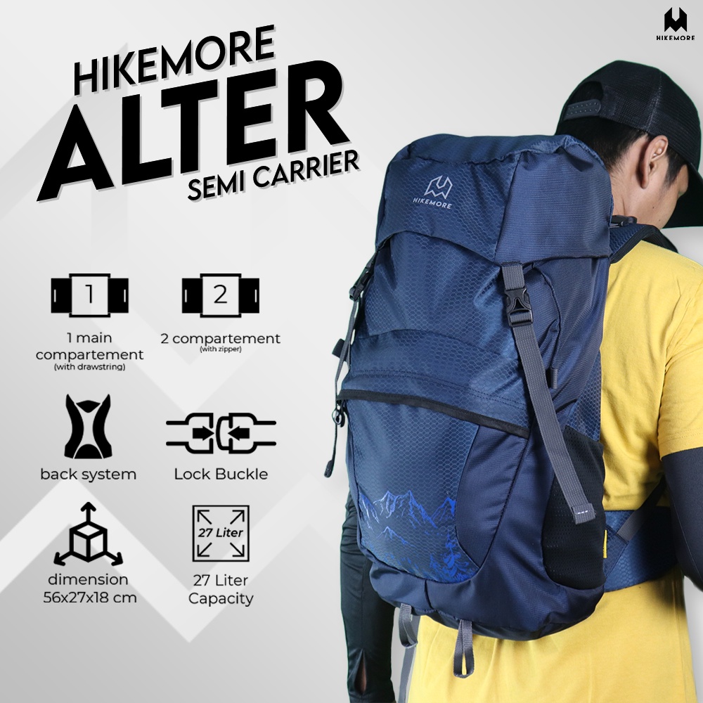 Hikemore Alter Tas Gunung Ransel Semi Carrier 30 Liter Outdoor Original