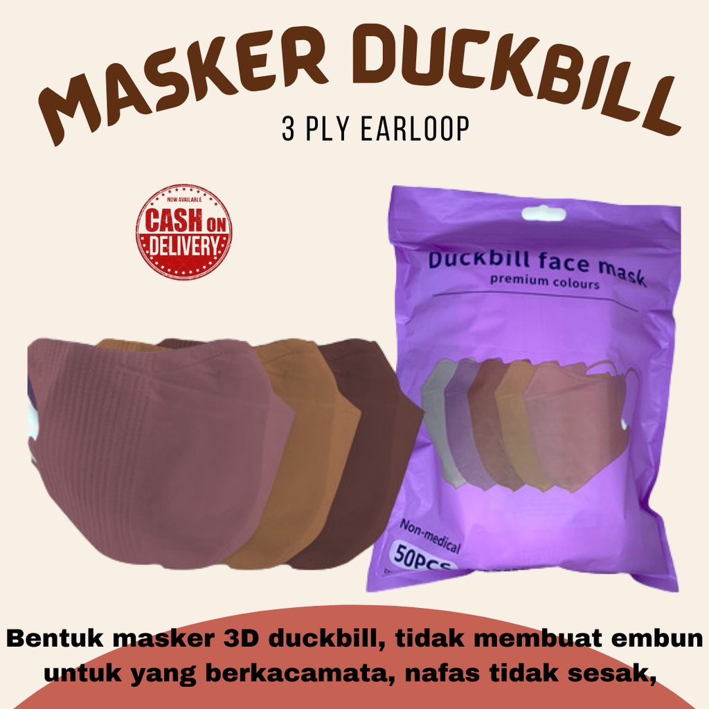 BEST SELLER!! MASKER MULUT 3 PLY WARNA / MASKER DUCKBILL / MASKER WANITA DAN PRIA