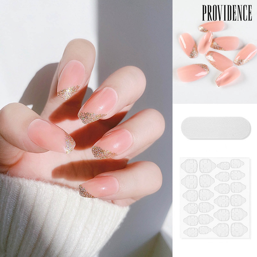 Providence 1 Set Patch Kuku Motif Api Warna Pink Bahan Abs Untuk Nail Art