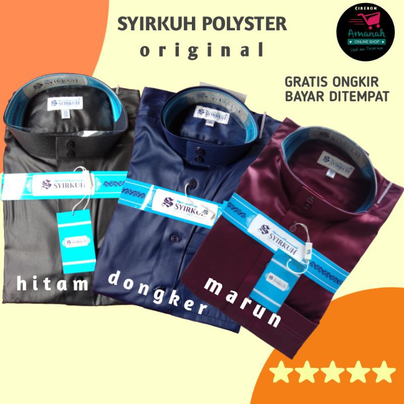 Syirkuh Jubah Polyster Polos Non Manset