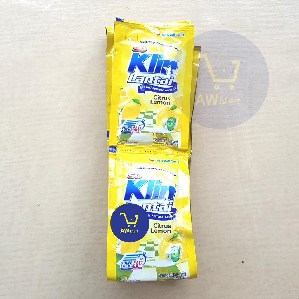 SOKLIN LANTAI SO KLIN LANTAI SACHET RENCENGAN (12 SACHET X 25ML) - PEMBERSIH LANTAI