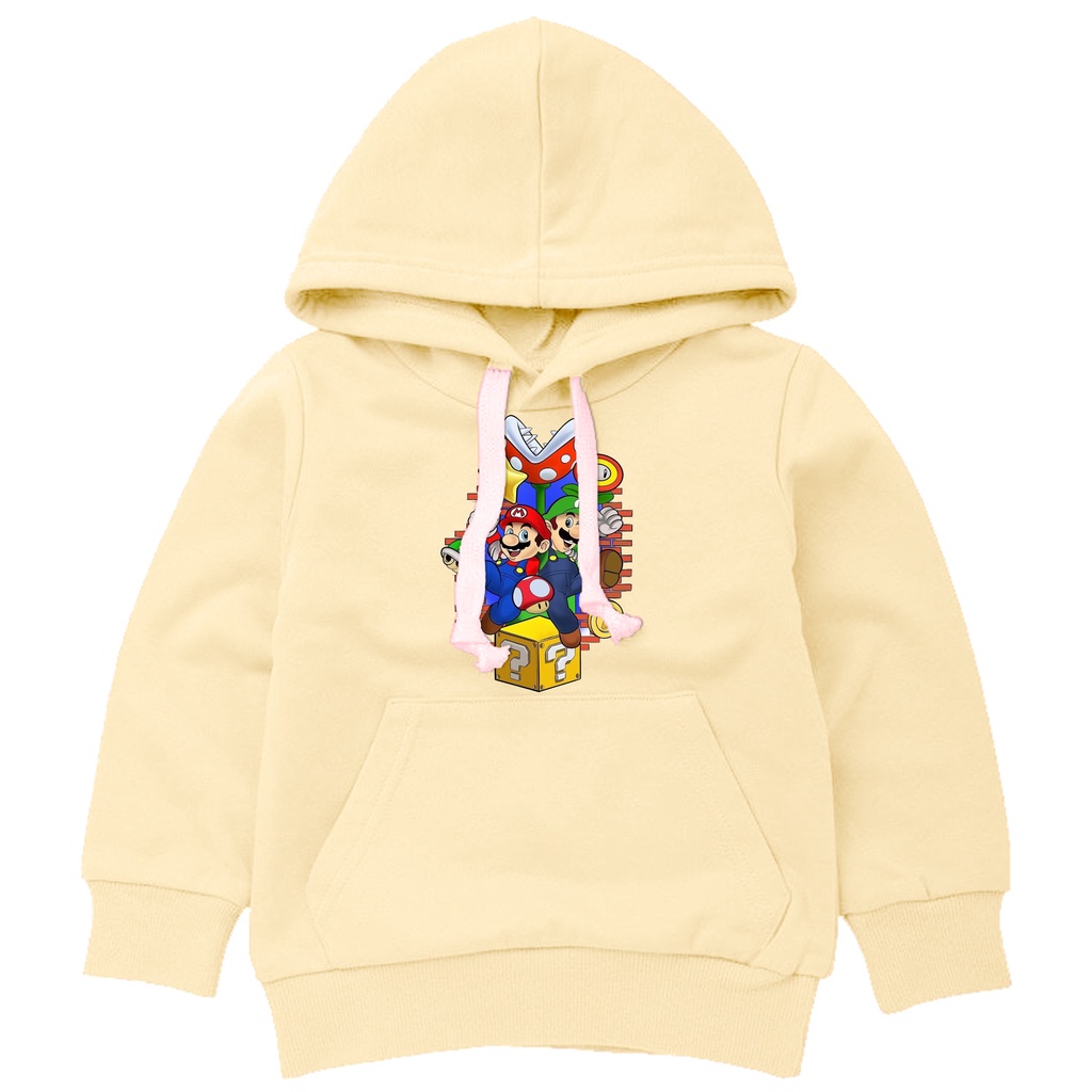 Jaket sweater hoodie anak laki - laki usia 2 3 4 5 6 7 8 19 10 tahun / switer  anak laki laki perempuan karakter hero MARIO BROS / GROSIR TERMURAH BISA COD bset seller terabaru