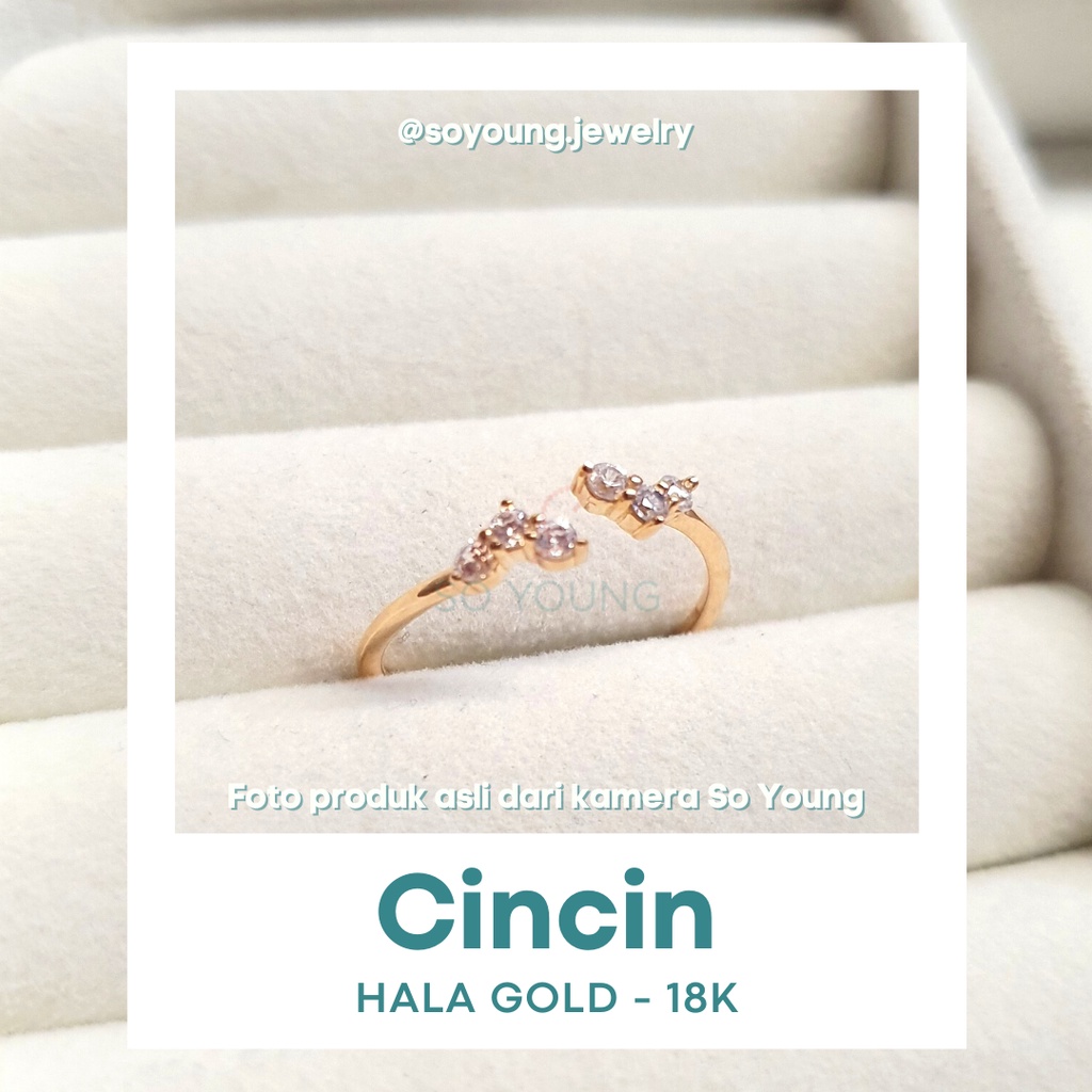 Cincin Hala Gold Kerlip Vol. 3 Collection RI210487 Rosegold Kadar 18K