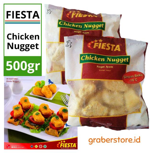 

NAGET AYAM FIESTA 500 GR FIESTA CHICKEN NUGGET NUGGET AYAM FROZEN FOOD....