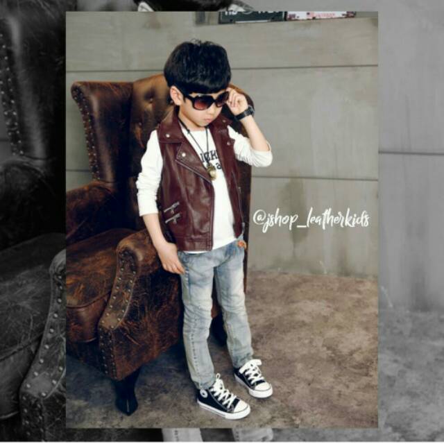 Rompi Anak / Rompi Jaket anak / Jaket Rompi kulit