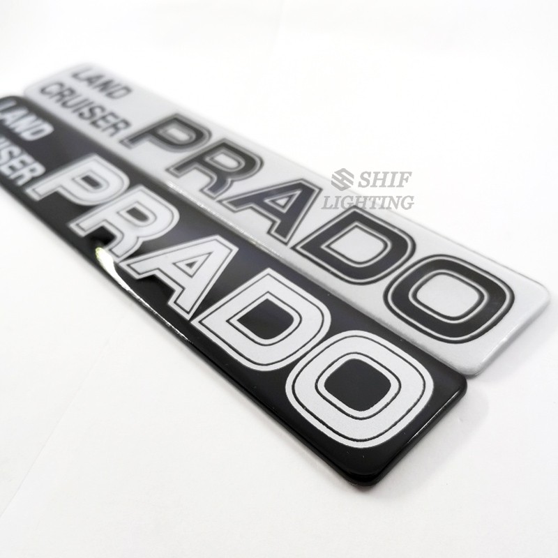 1 x ABS LAND CRUISER PRADO Logo Car Auto Side Rear Emblem Badge Marker Sticker Decal TOYOTA PRADO