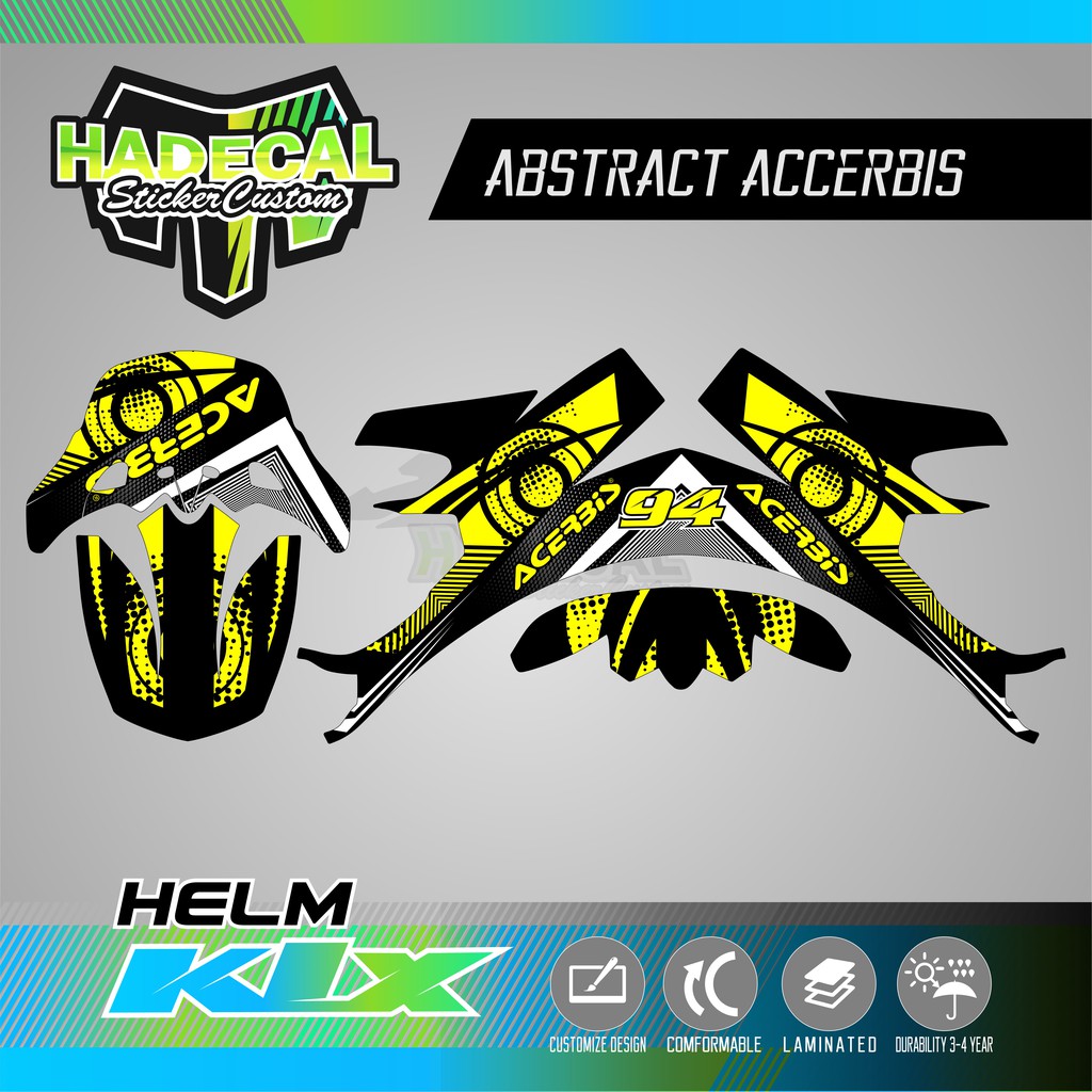 DECAL STICKER HELM KLX 150 ABSTRACT ACCERBIS