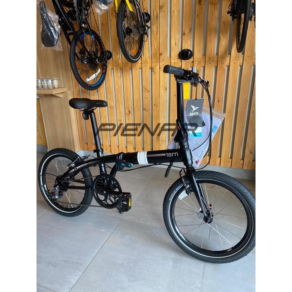 FOLDING SEPEDA LIPAT TERN LINK D8 MATTE BLACK GREY 20 INCH