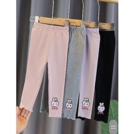 HappyOliver ANYEONG RABBIT legging anak perempuan celana panjang import