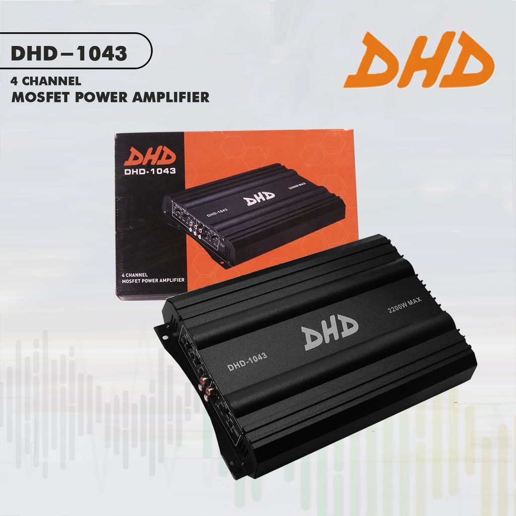 Power Amplifier 4 Channel DHD 1043 Black and Silver